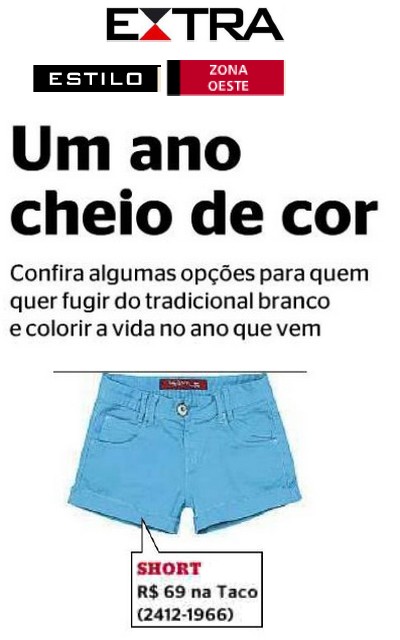 Opções Taco no Jornal Extra Zona Oeste