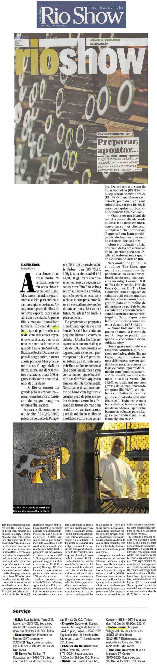 Pobre Juan chega ao Rio trazendo conceito de carnes nobres em cortes argentinos e uruguaios 