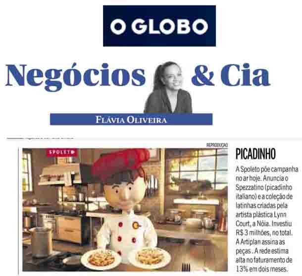 Spoleto - O Globo - Negócios & CIA