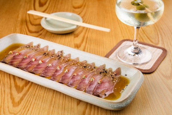 Tataki de Carapau e Dirty Sunomono Martini